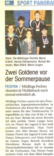 Zwei Goldene vor der Sommerpause - NÖN KW 27 2009