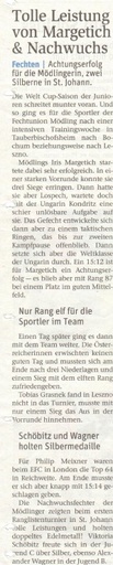 Tolle Leistungen von Margetich und Nachwuchs - NÖN KW 44 2017
