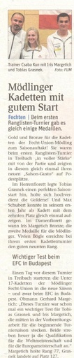 Mödlings Kadetten mit gutem Start - NÖN KW 38 2015