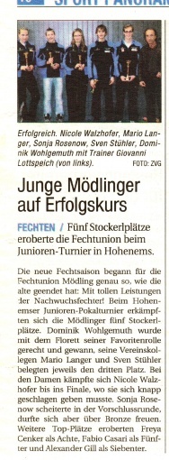 Junge Mödlinger auf Erfolgskurs - NÖN KW 41 2009