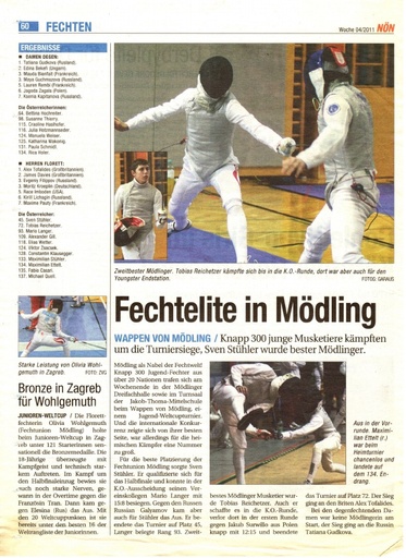 Fechtelite in Mödling - NÖN KW 04 2011