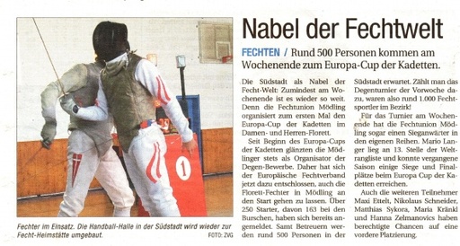 Nabel der Fechtwelt - NÖN KW 45 2011
