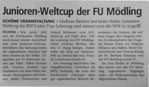 Junioren Welt Cup in Mödling - 09  10 02 2002