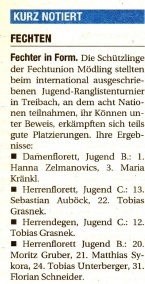 Fechter in Form - NÖN KW 15 2010