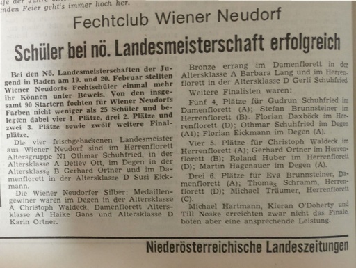 NÖ - Landesmeisterschaften - 19  20 2 1983