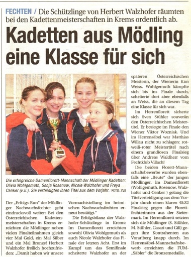 Kadetten aus Mödling eine Klasse für sich - NÖN KW 12 2008