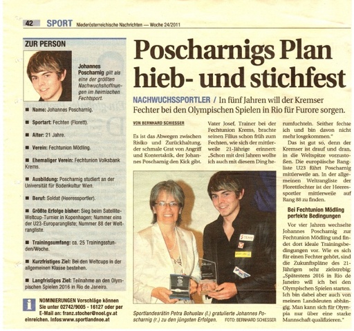 Poscharnigs Plan hieb- und stichfest - NÖN KW 24 2011