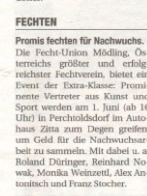 Promis fechten für Nachwuchs - NÖN KW 21 2012 p