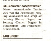 Edi-Schwarzer-Kadettenturnier - NÖN KW 43 1 2011