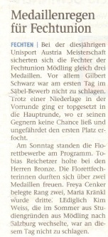 Medaillenregen für FUM - NÖN KW 16 1 2016