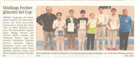 Mödlings Fechter glänzten beim Cup - NÖN KW 51 2017