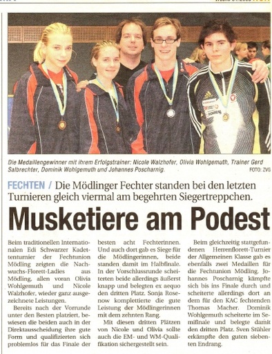 Musketiere am Podest - NÖN KW 51 2008